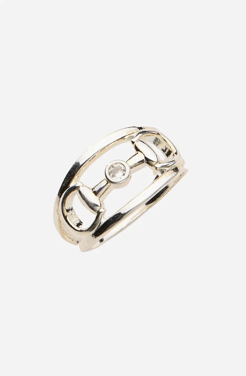 Hollis Double Band Bit Ring - Silver