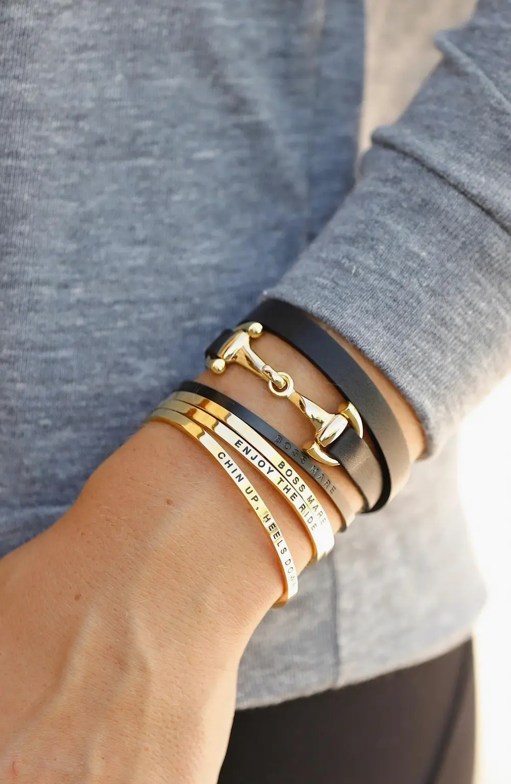 Ingrid Bit Wrap Bracelet - Black