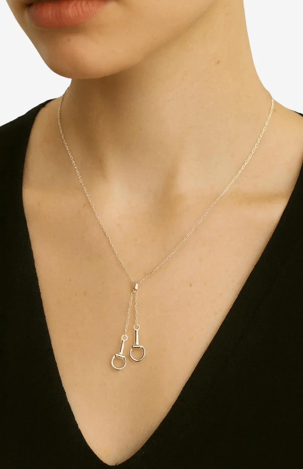 Hollis Bit Charm Necklace - Silver