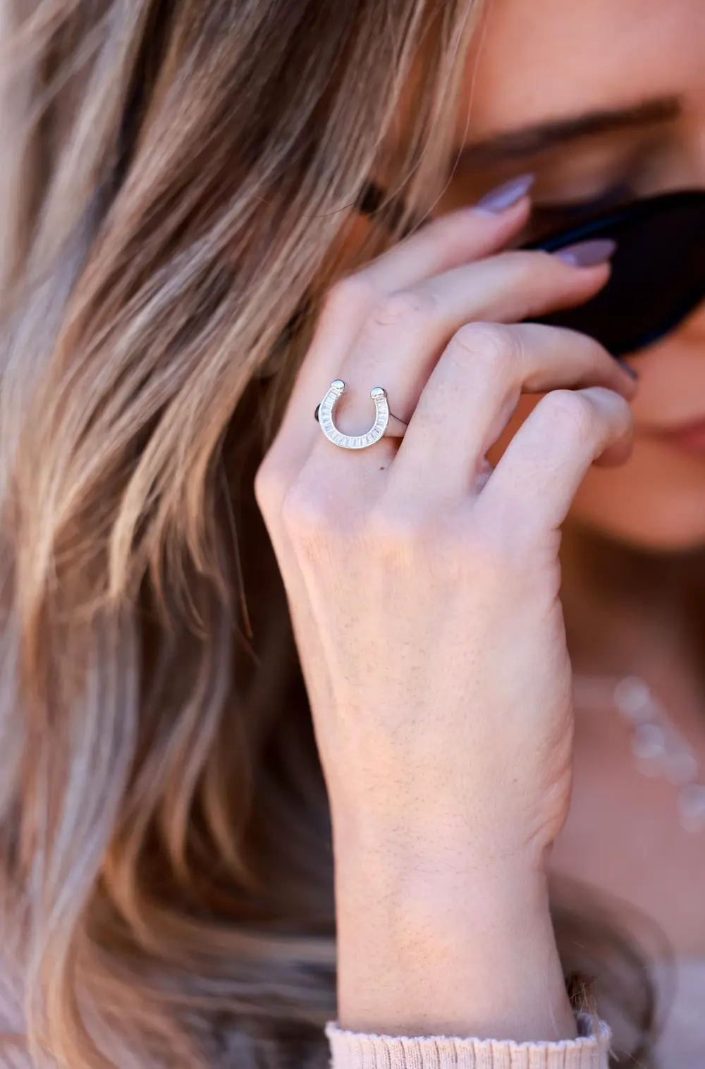 Devon Horseshoe Signet Ring - Silver