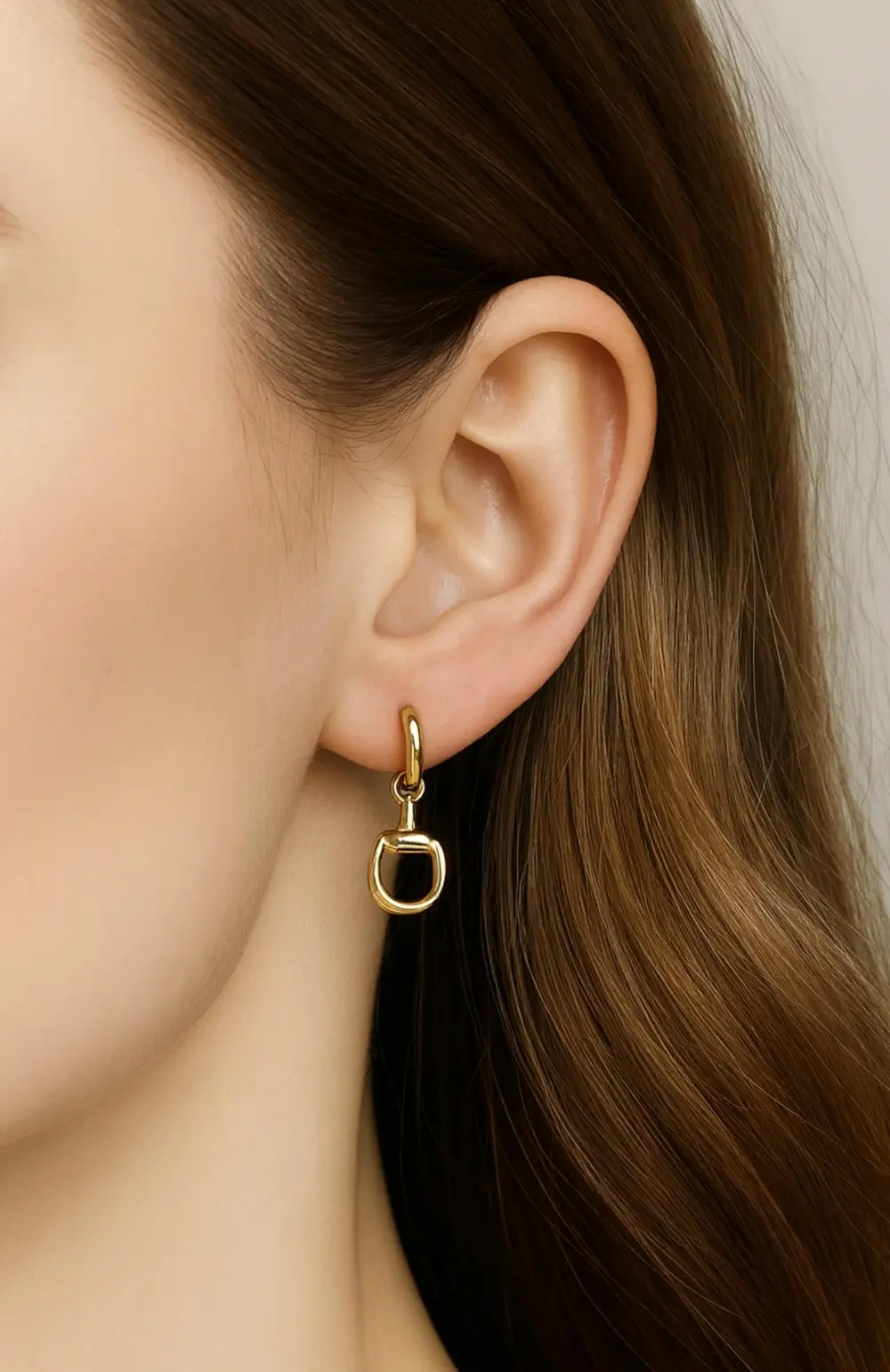 Hollis Bit Huggie Earrings - Gold