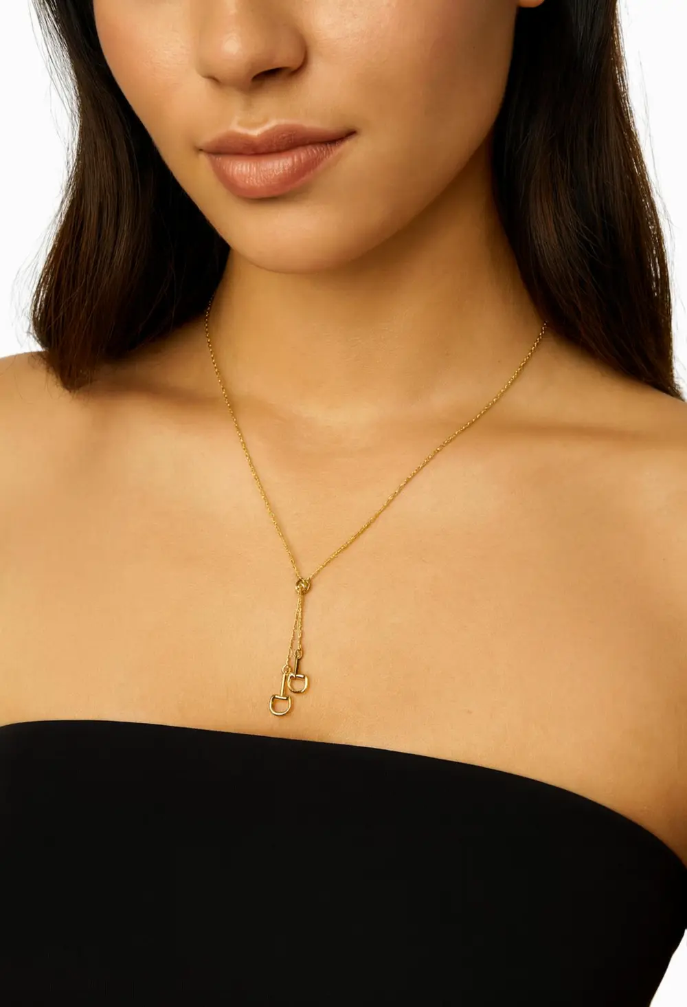 Hollis Bit Charm Necklace - Gold