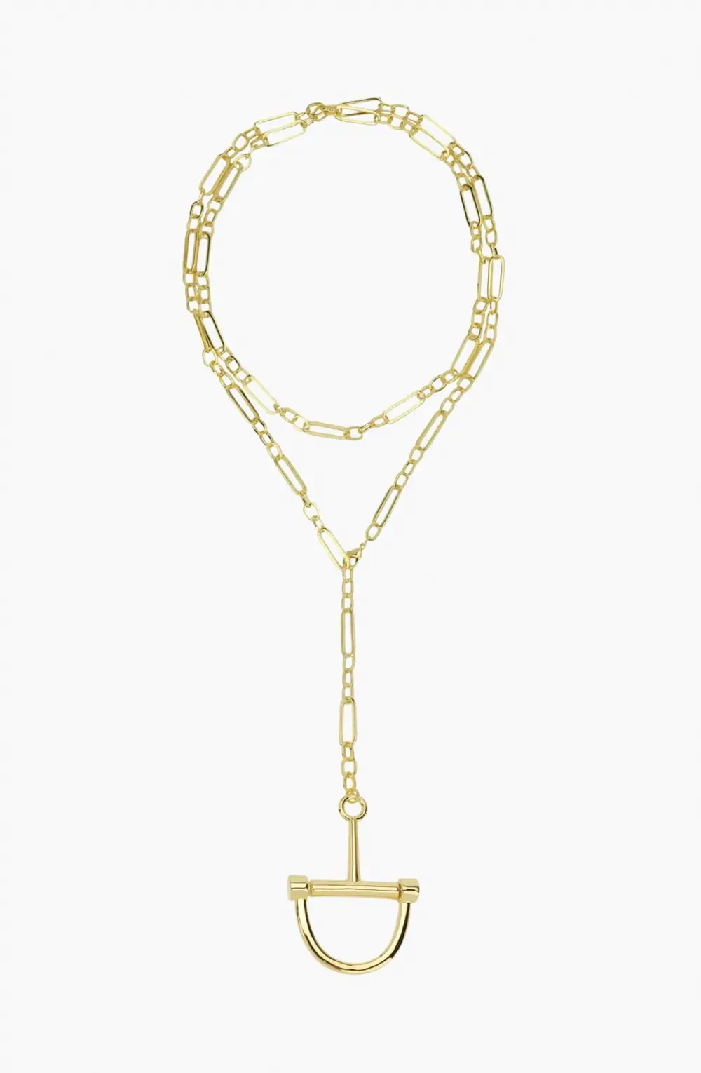 D-Ring Lariat Chain Necklace (PRE-ORDER)
