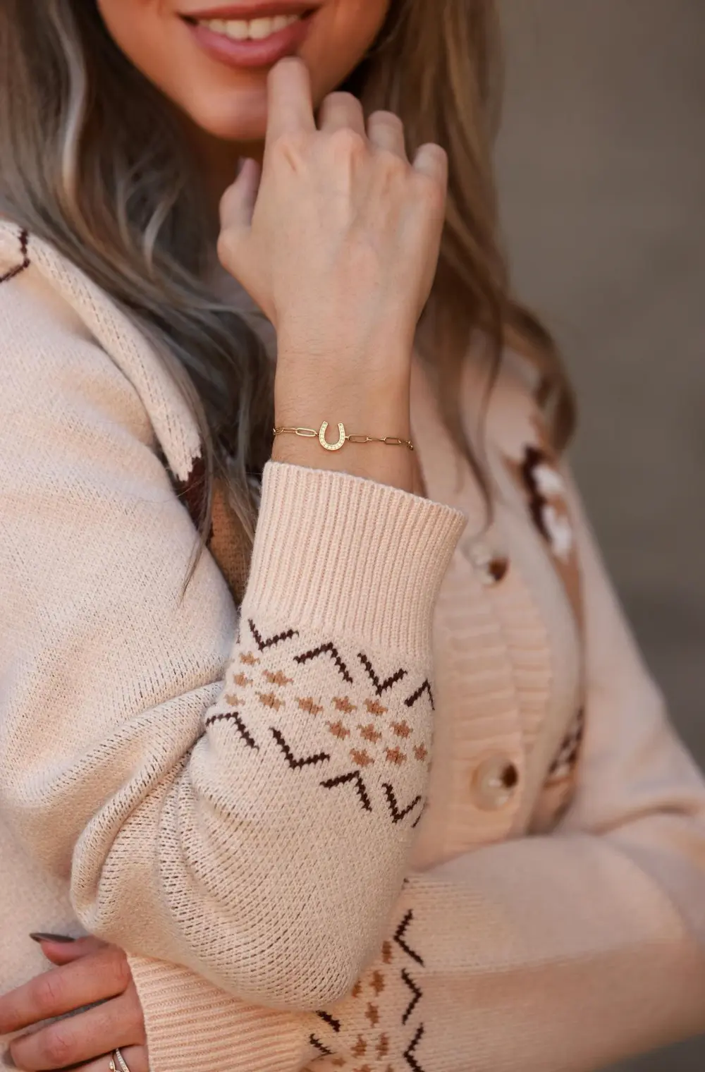 Corrina Horseshoe Pave Bracelet