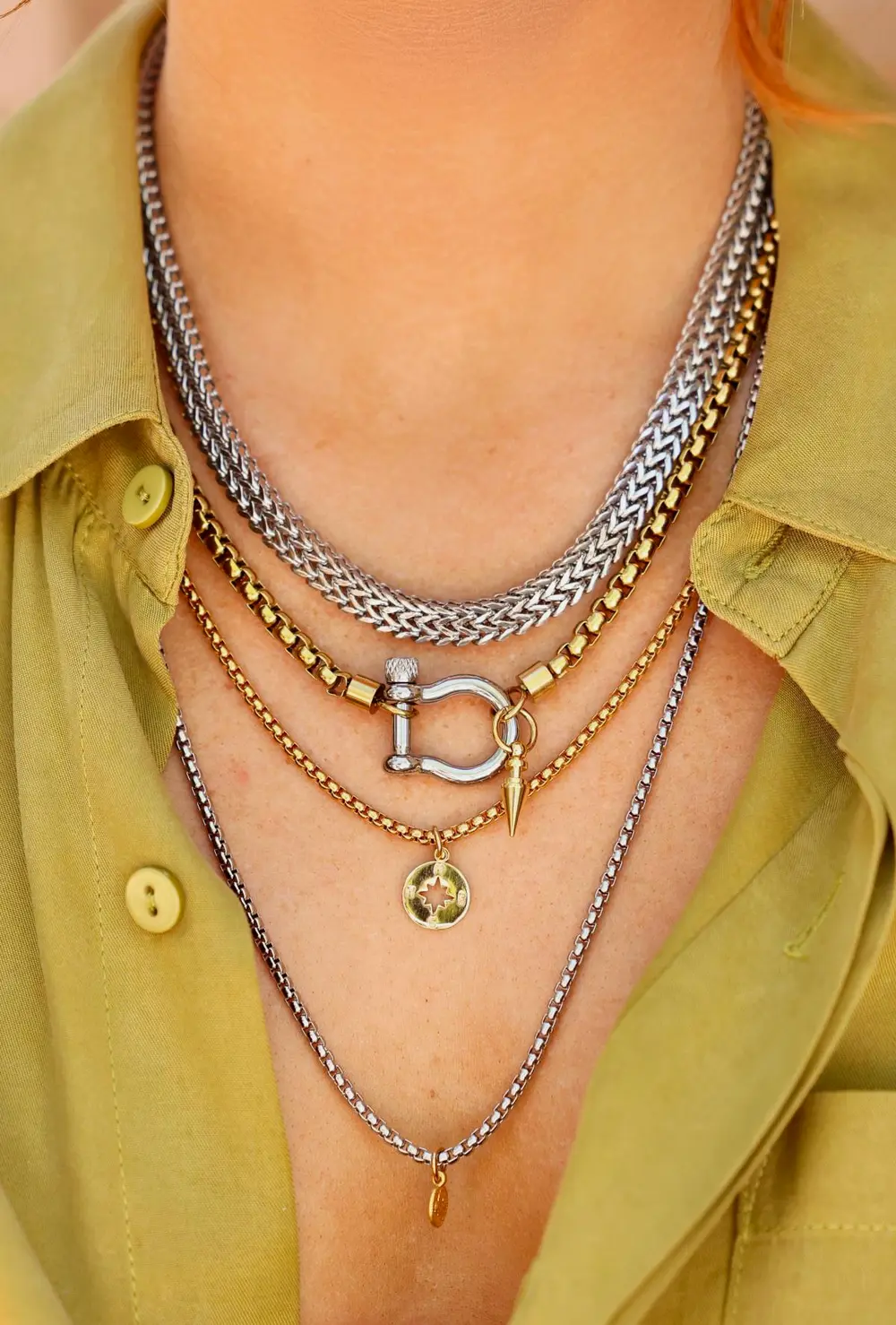 Herradura Burst Layered Necklace Set