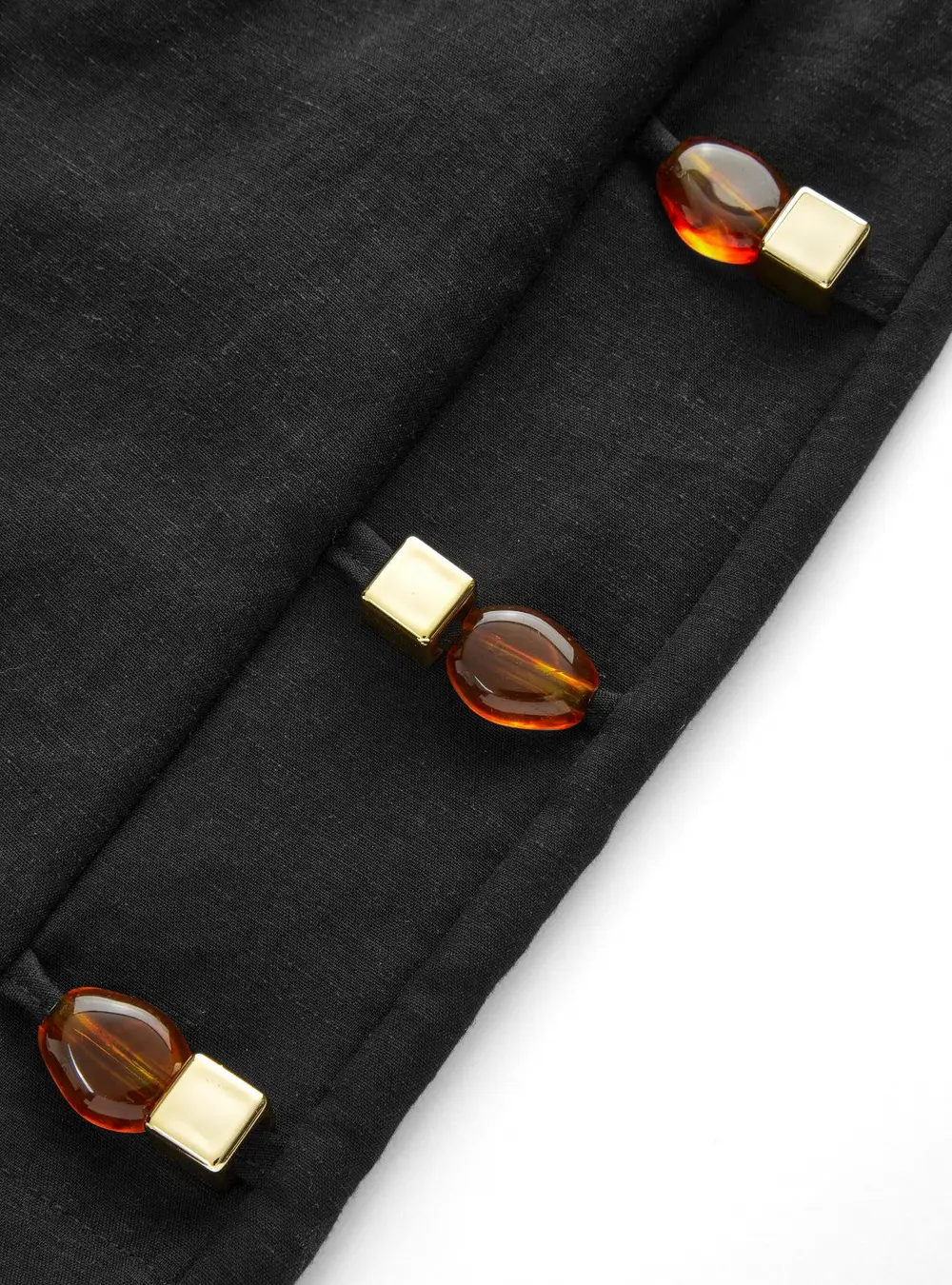 Tortoiseshell Detail Sleeveless Top & Shorts Set