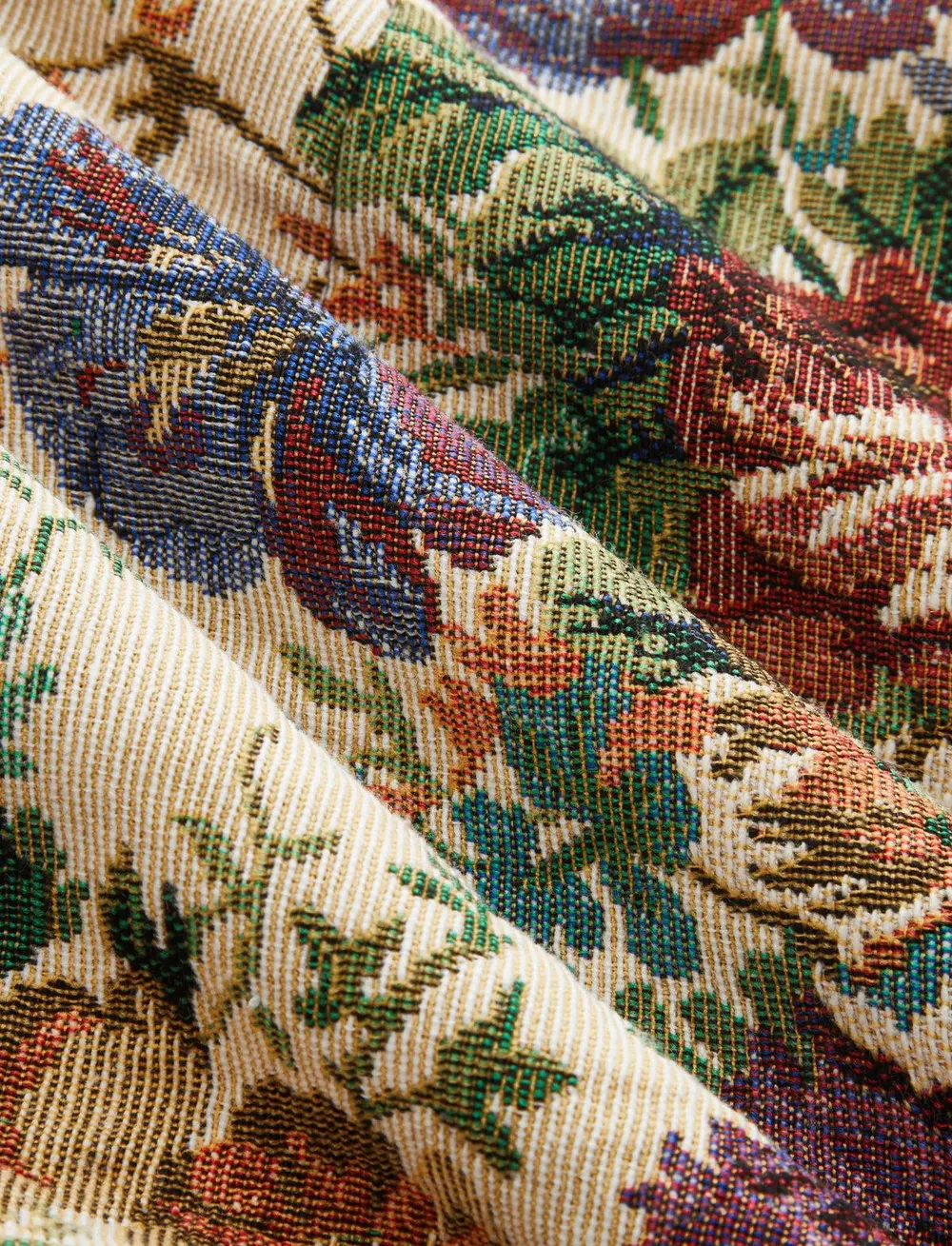 Floral Jacquard Mid-Waist Shorts