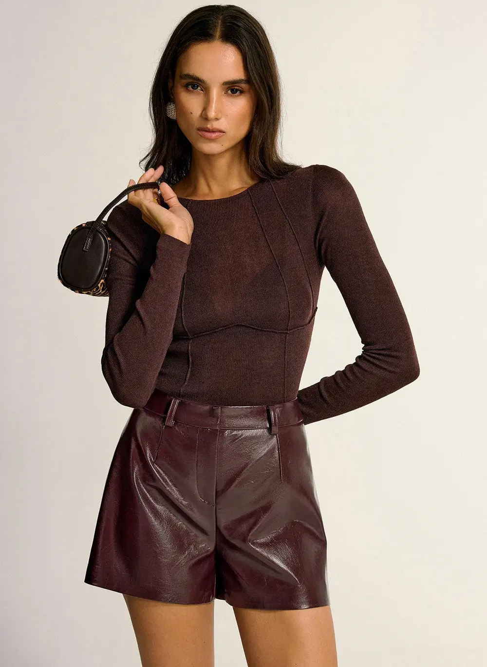 PU Leather Shorts without Belt