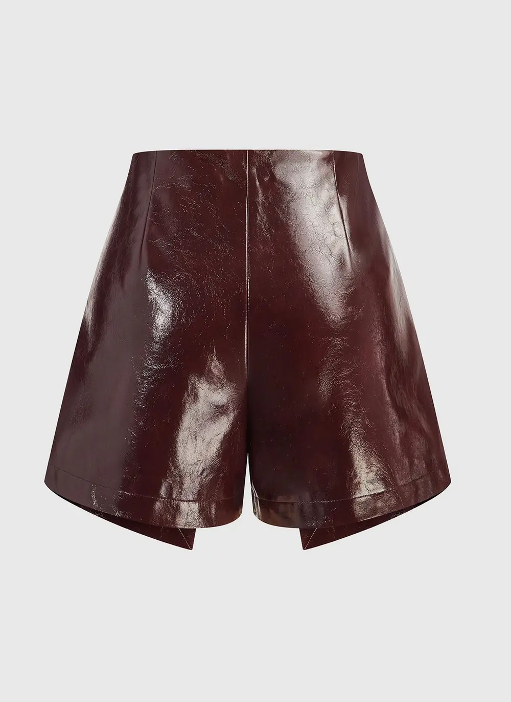 Metal Rose Faux Leather Skort