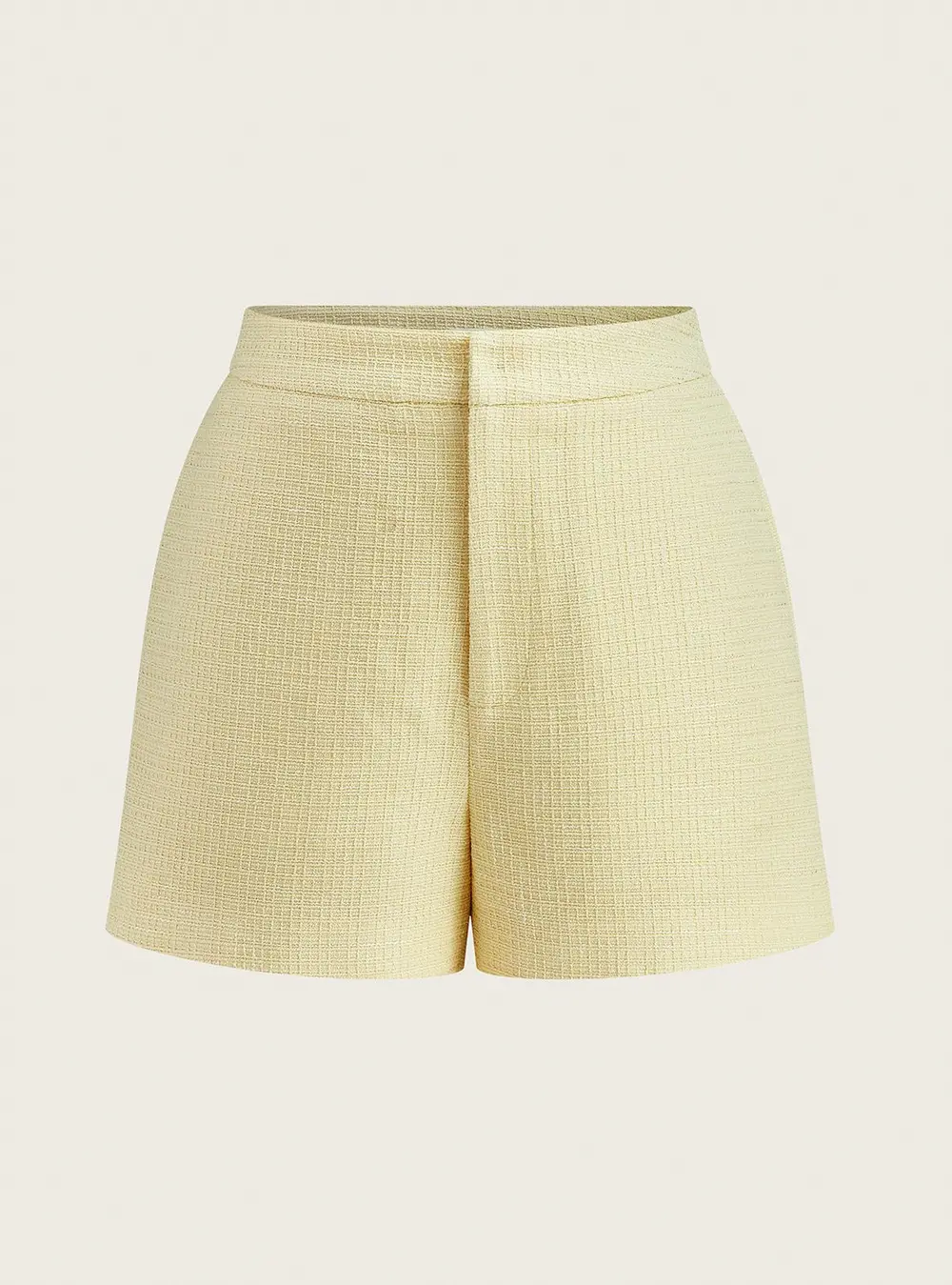 Pearl Button Tweed Vest and Shorts Set