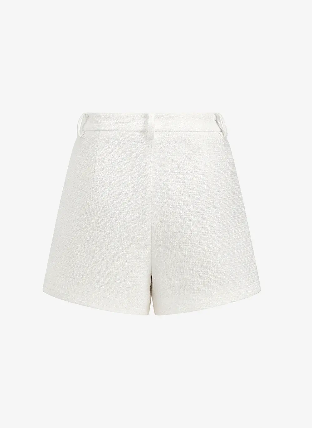 Tweed Sleeveless Metal Button Vest & Shorts Set