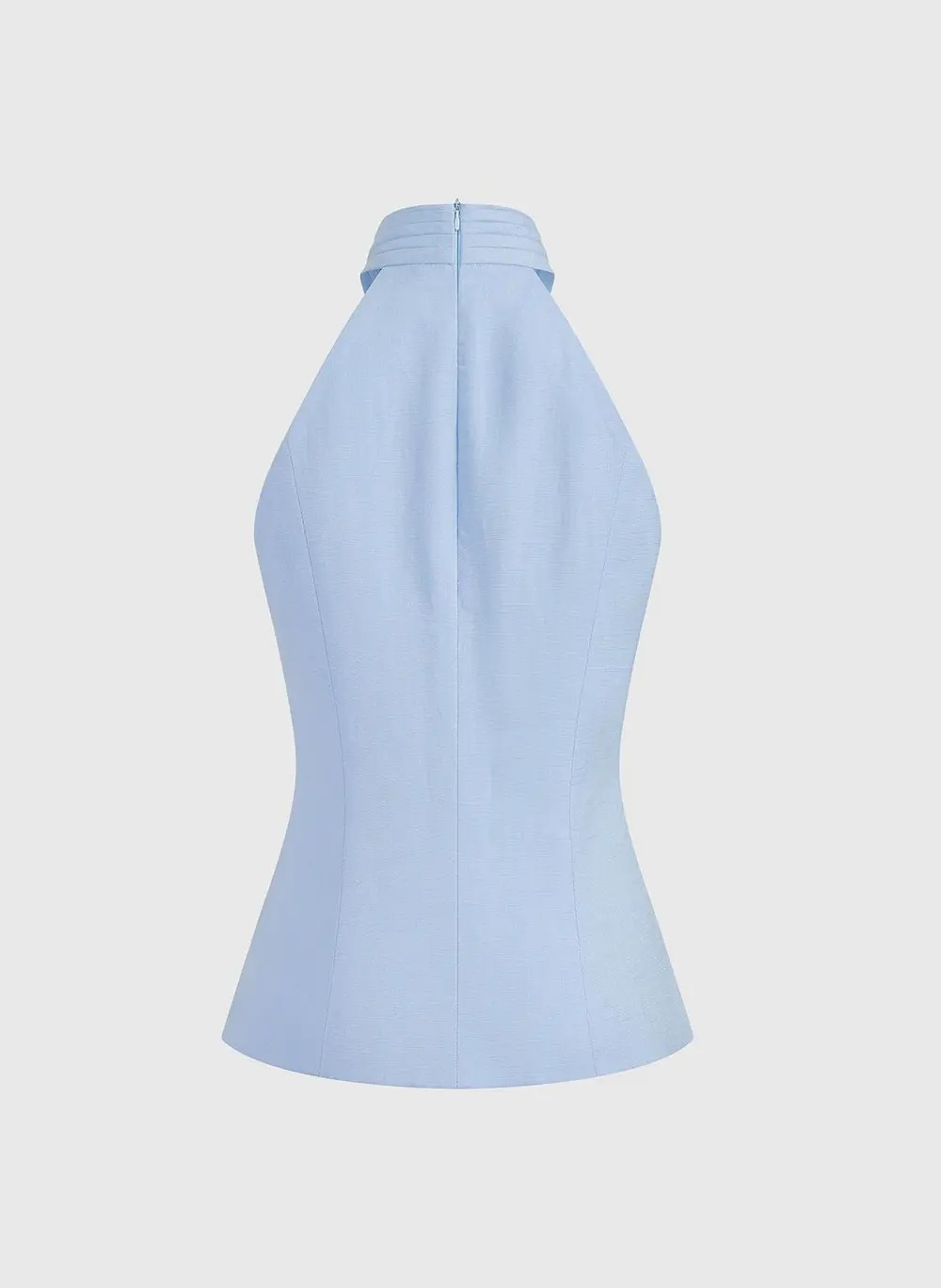 Tencel Blend Halter Buttoned Vest & Shorts Set