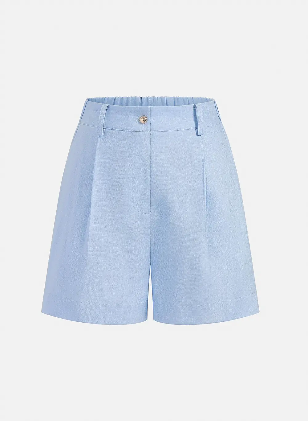 Tencel Blend Halter Buttoned Vest & Shorts Set