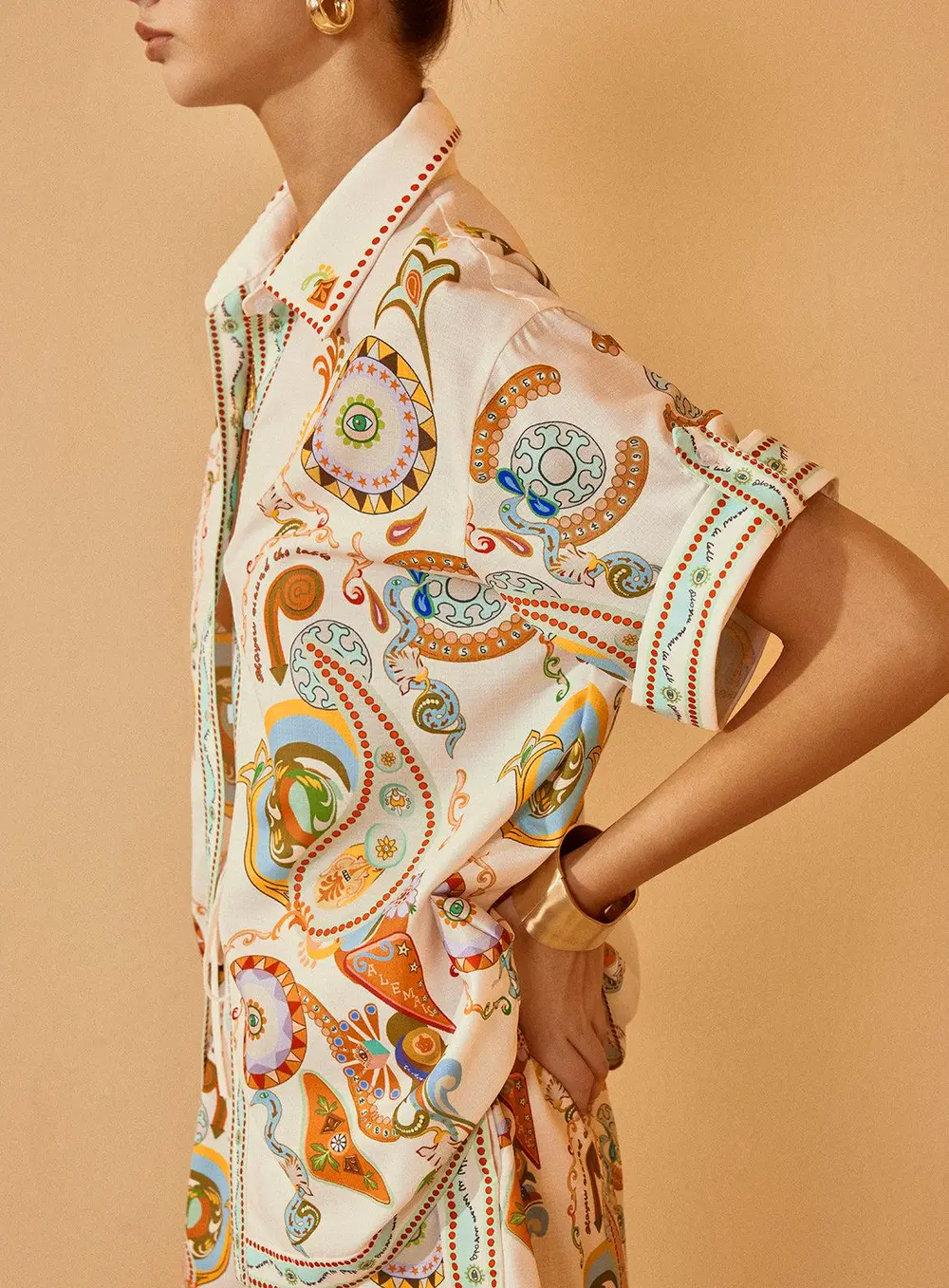 Polo Print Half Sleeve Shorts Set