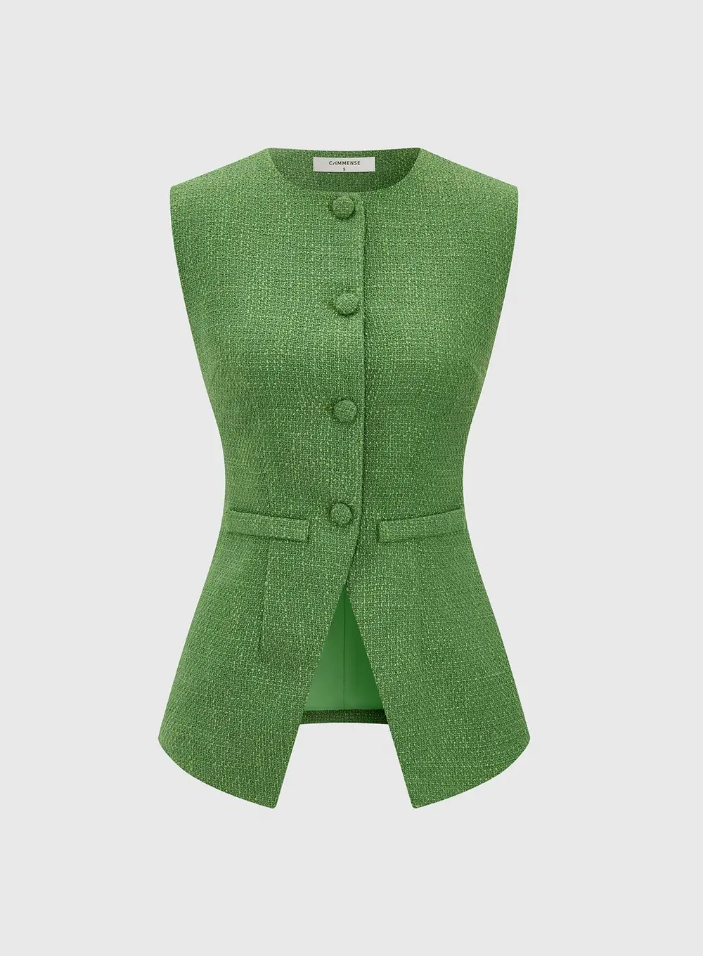 Tweed Sleeveless Vest & Shorts Set