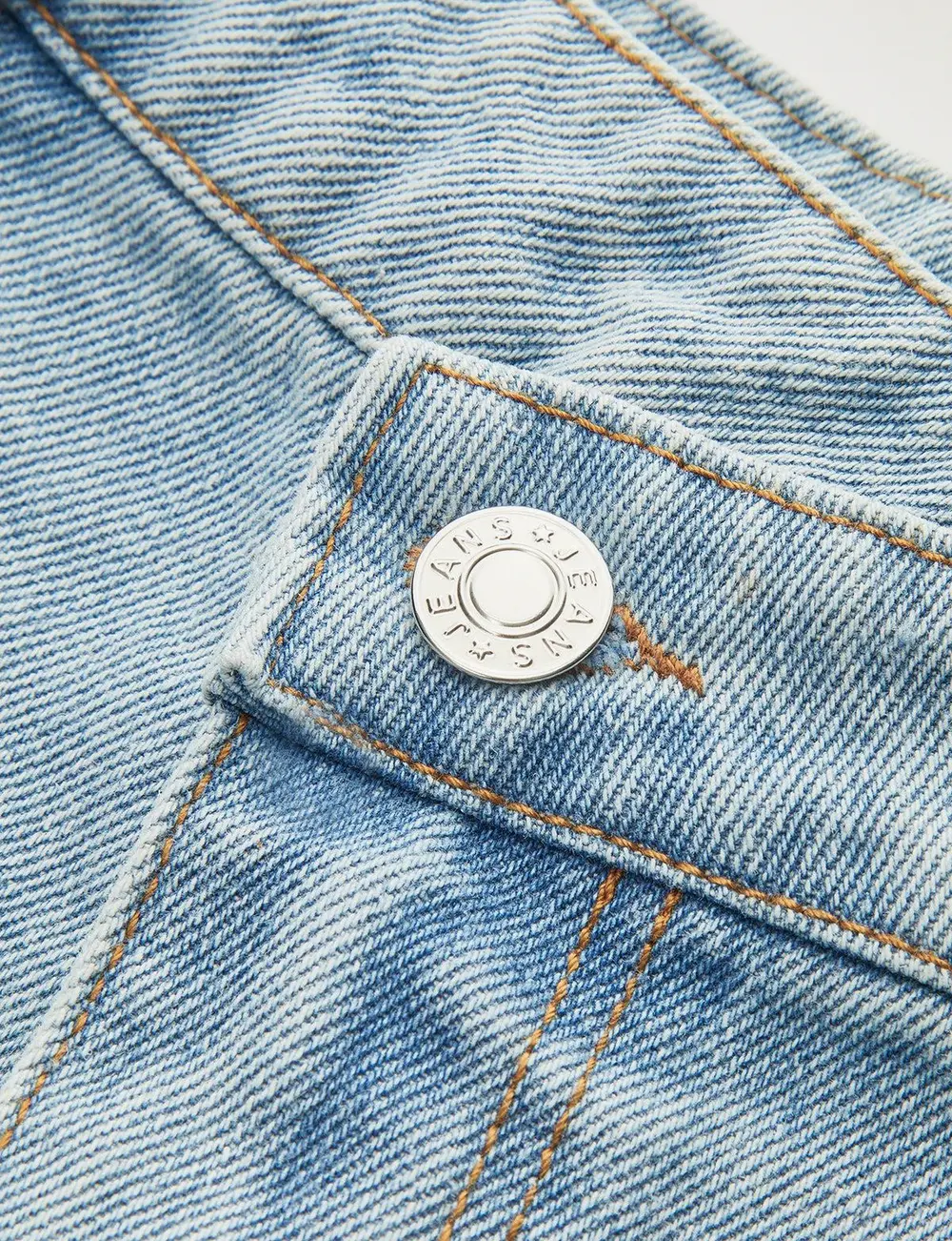 Asymmetric Waist Distressed Denim Shorts