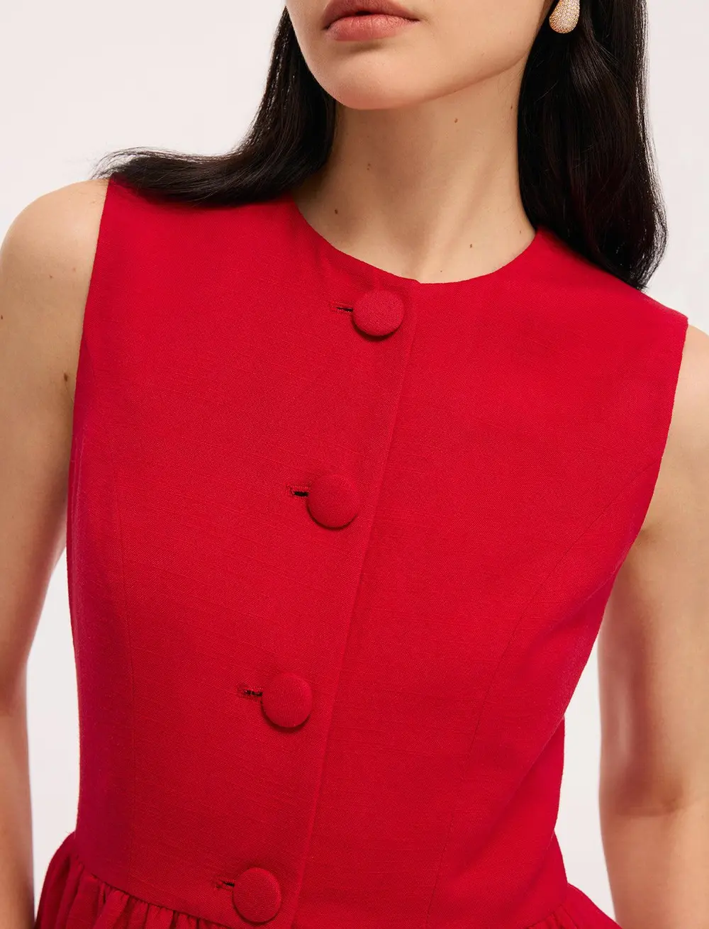 Sleeveless Peplum Top & Shorts Set