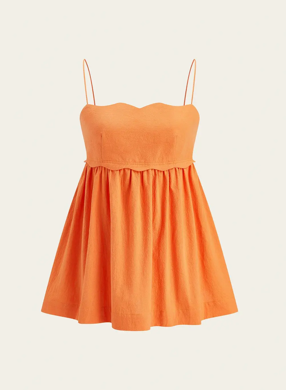 Scallop Hem Cami Top and Shorts Set
