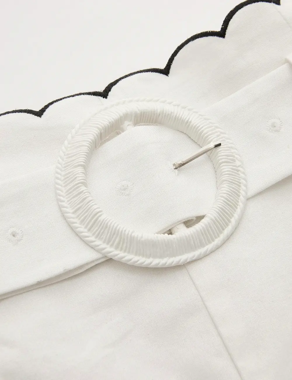 Cotton Scallop Trim Shirt & Shorts Set