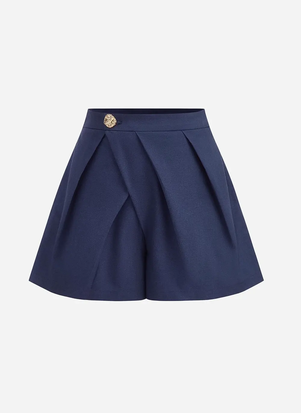 Embossed Button Pleated Skort