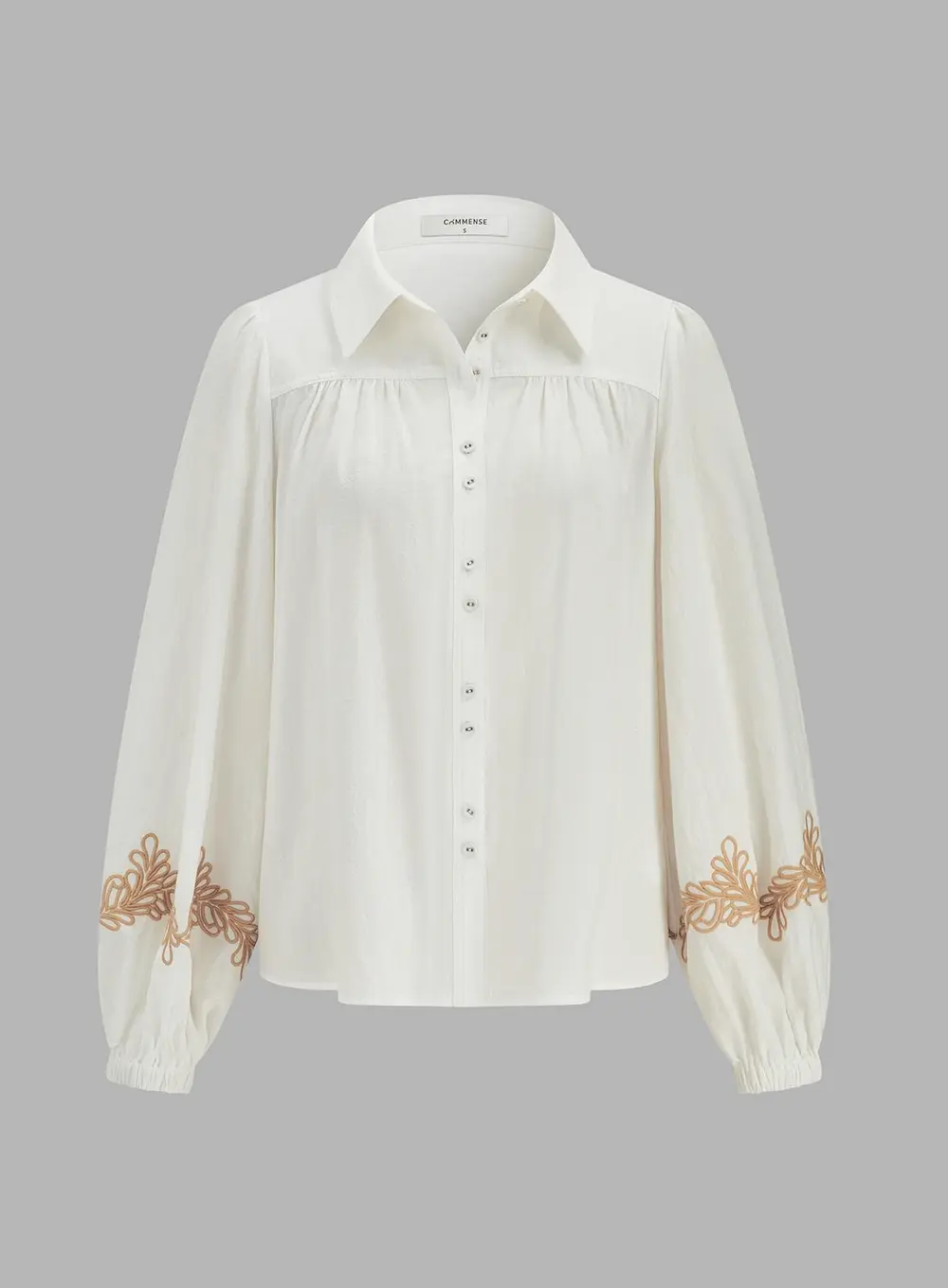 Cotton Embroidered Shirt & Belted Shorts Set