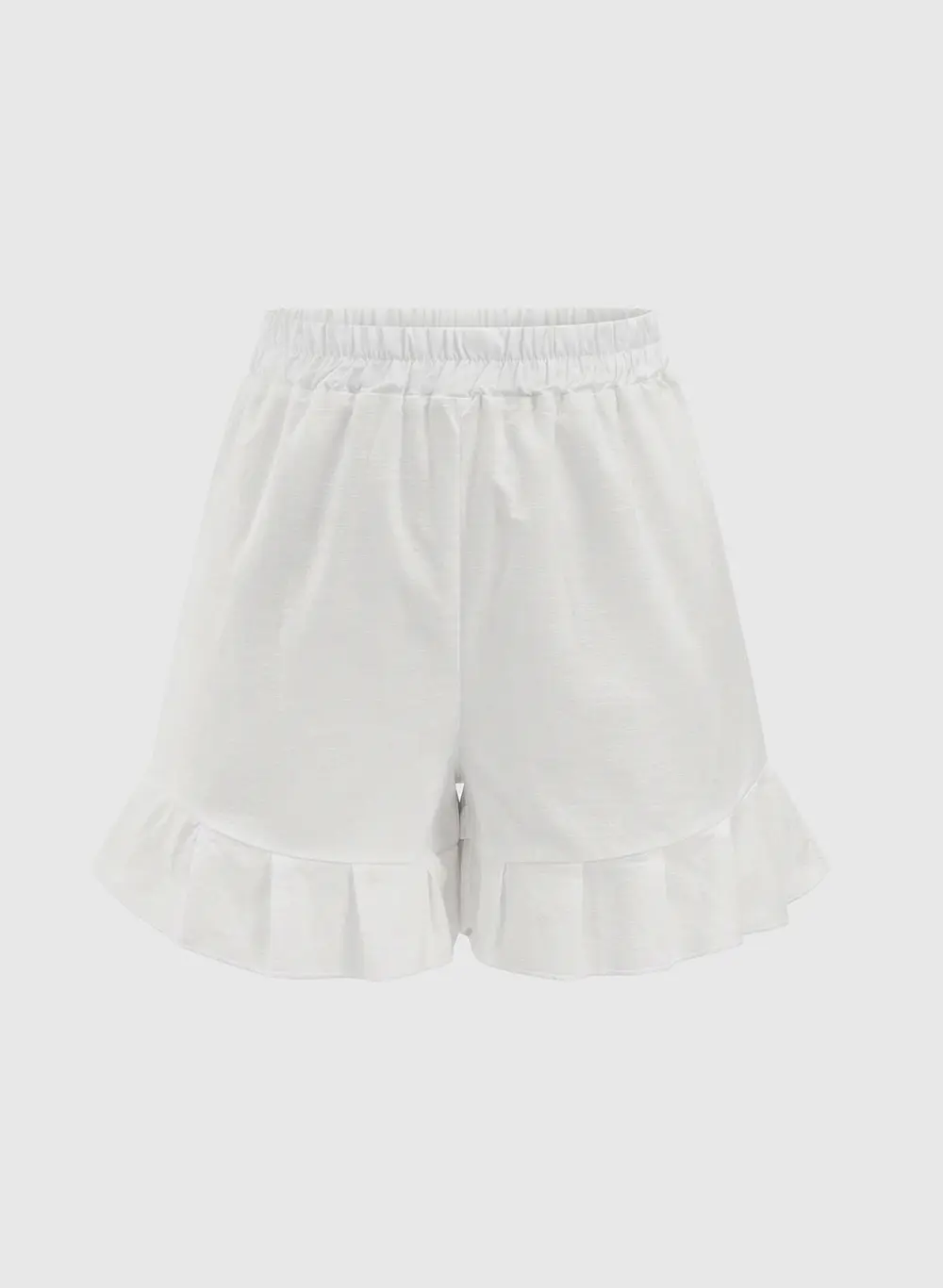 Cotton Tie-Front Blouse & Ruffled Shorts Set