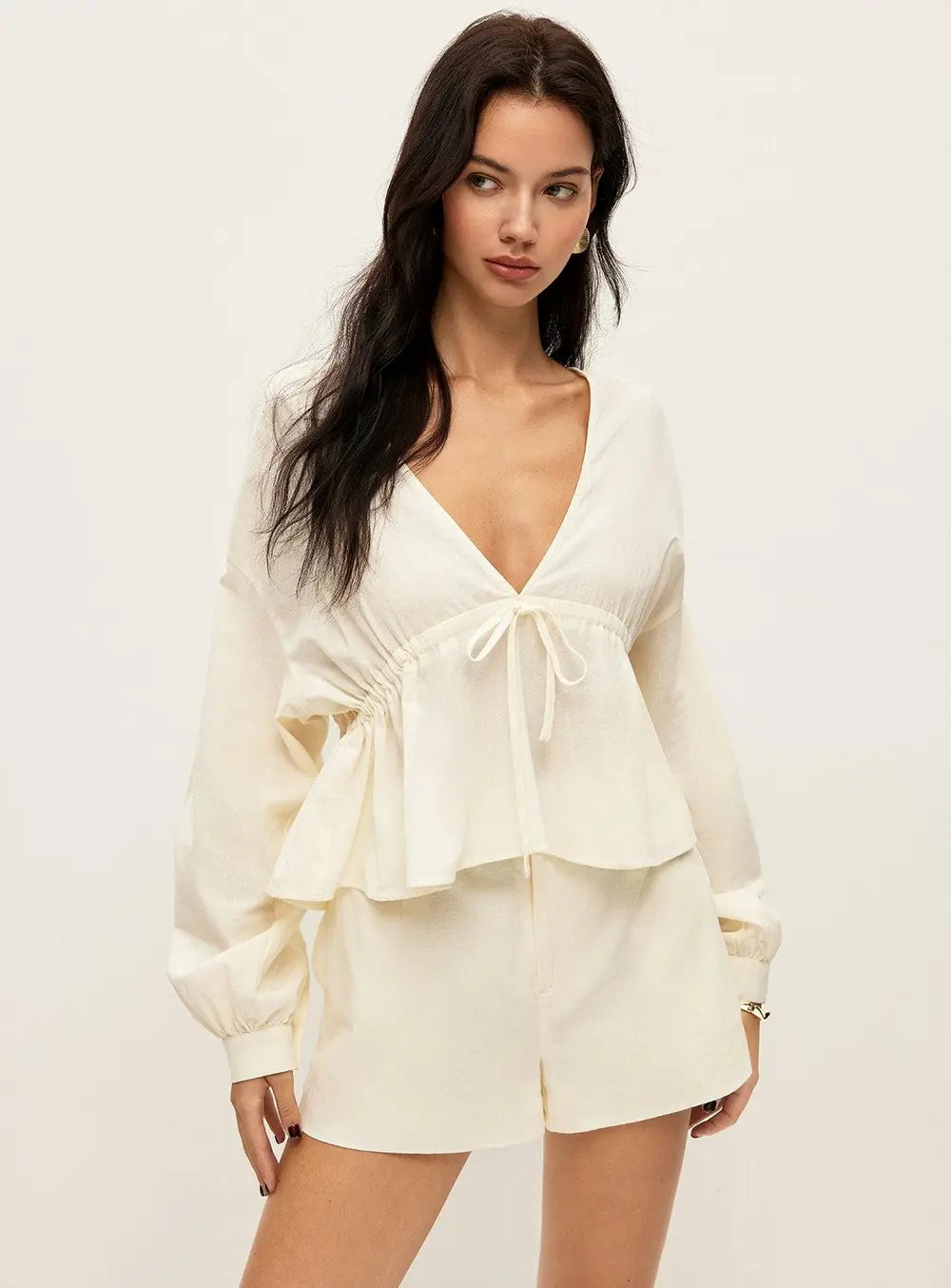 Cotton Pockets Shorts Set