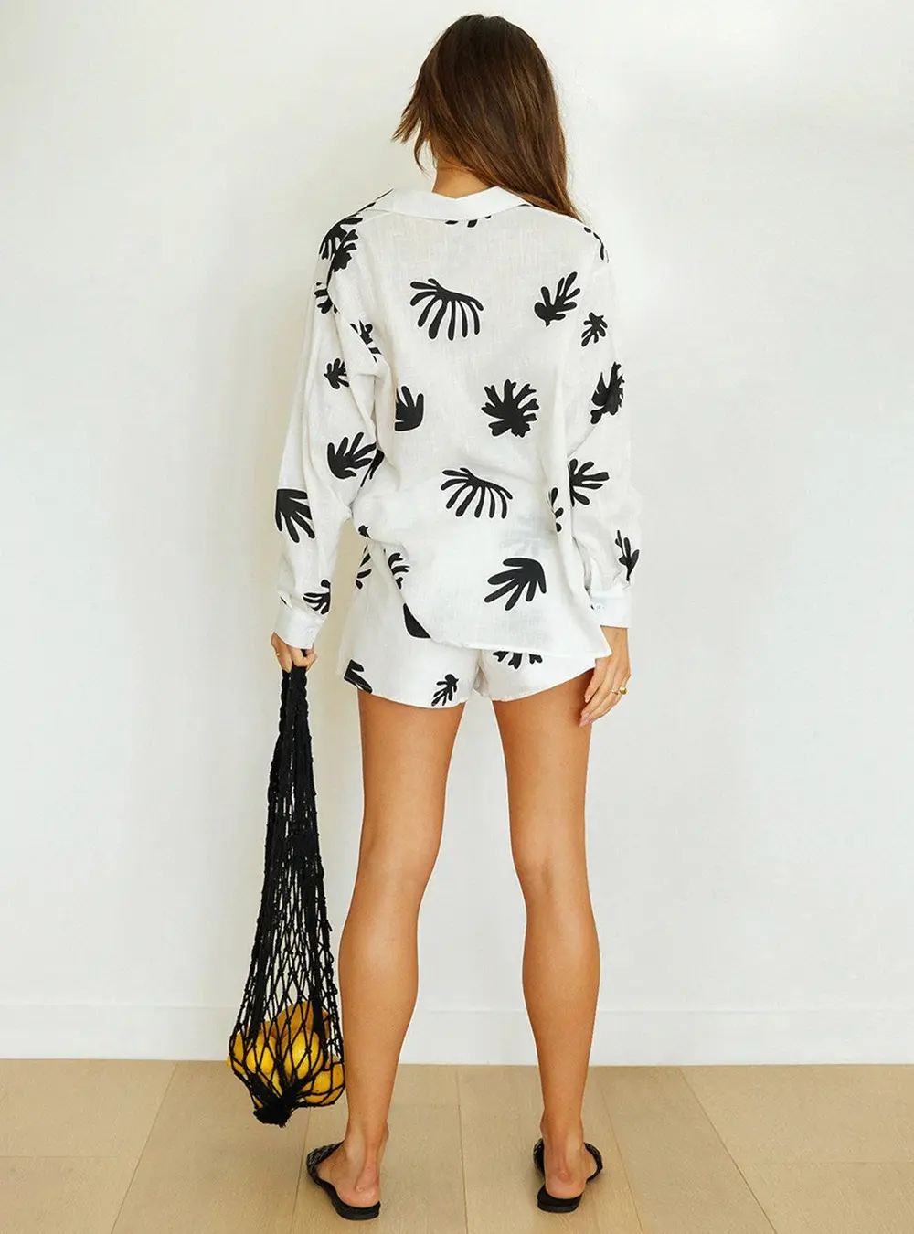 Chill Life Plant Print Shorts Set