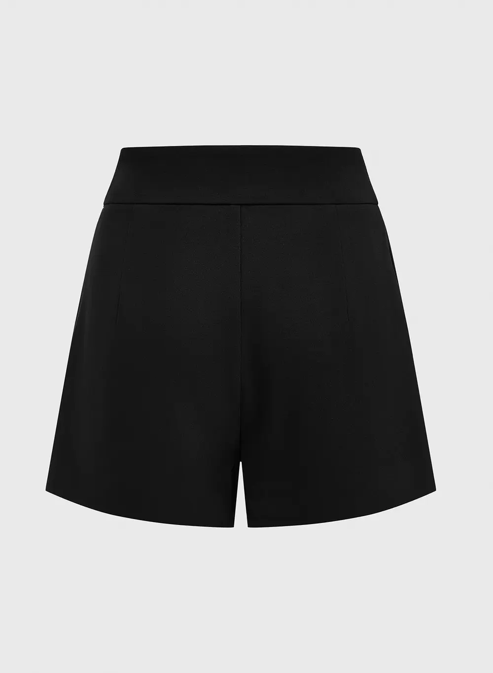 Zipper Waistband Pleated Shorts