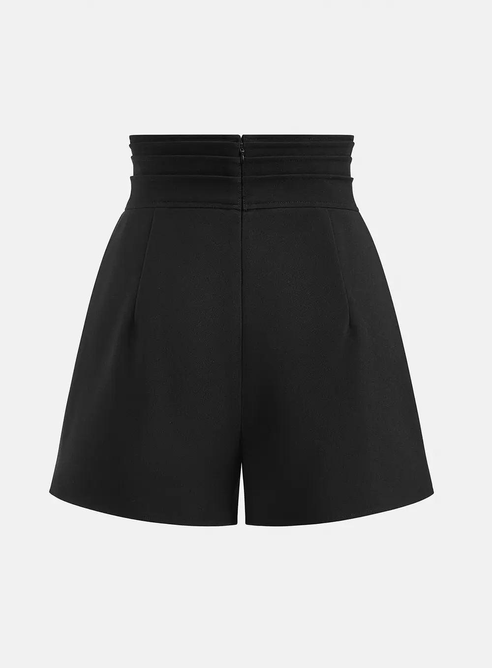 High-Waisted A-Line Pleated Shorts