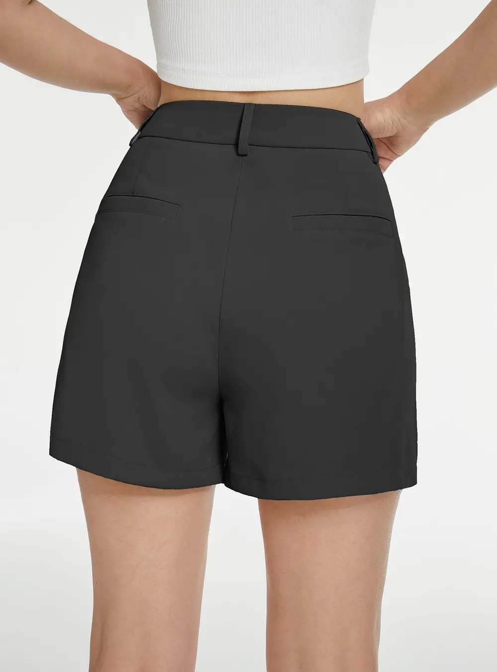 High Waisted Pastel Trouser Shorts