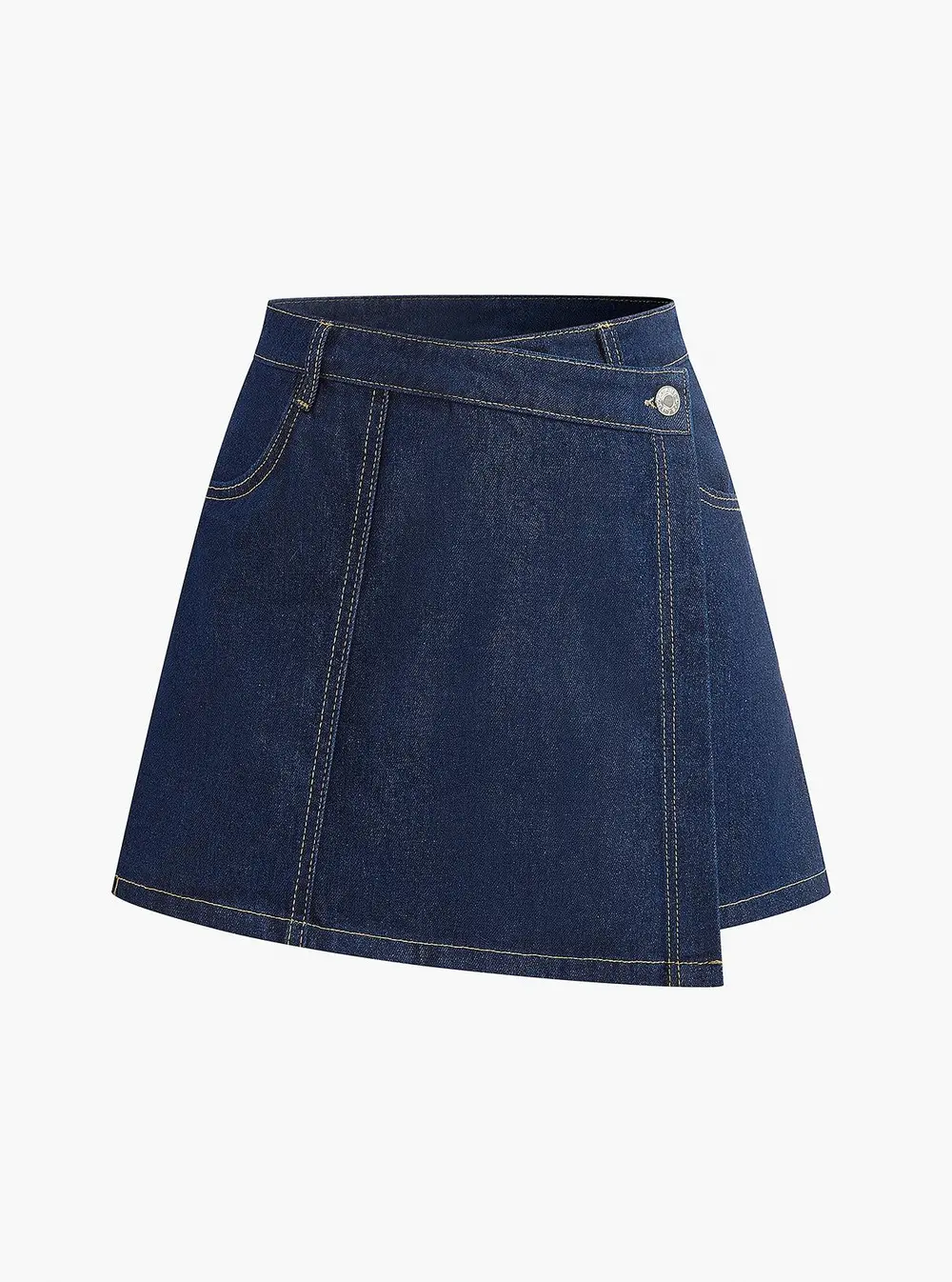 Denim Pocket Detail Shorts Set