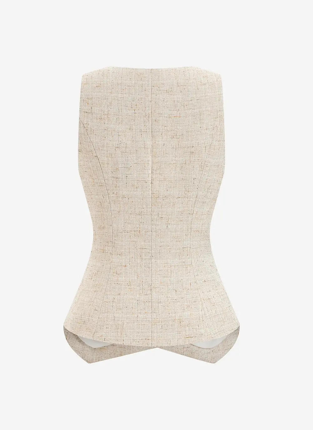 Tweed Buttoned Vest & Mini Shorts Set