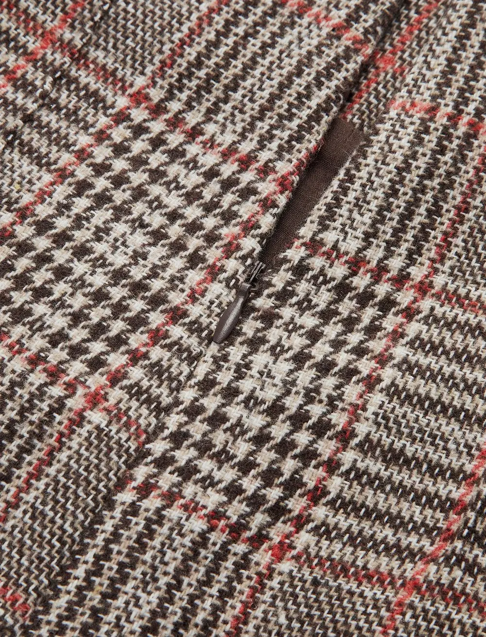 High-Waist Plaid Tweed Shorts