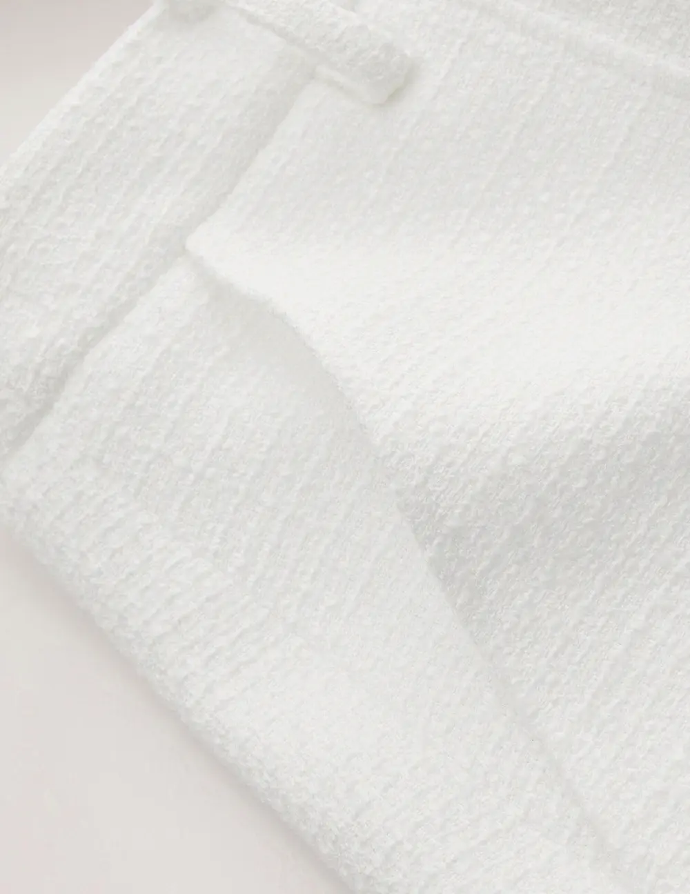 Tweed Sleeveless Metal Button Vest & Shorts Set