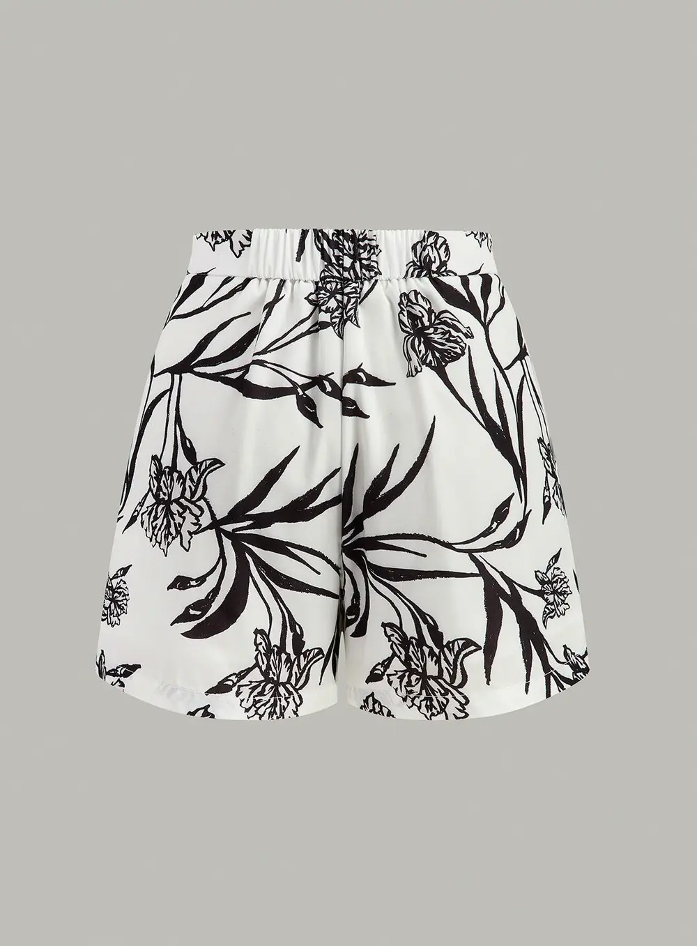 Floral Print Peplum Top With Shorts Set