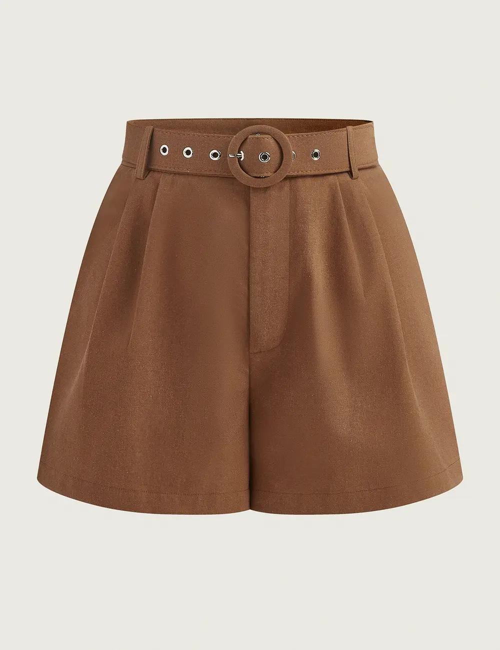 Belted Mid-Waisted Shorts
