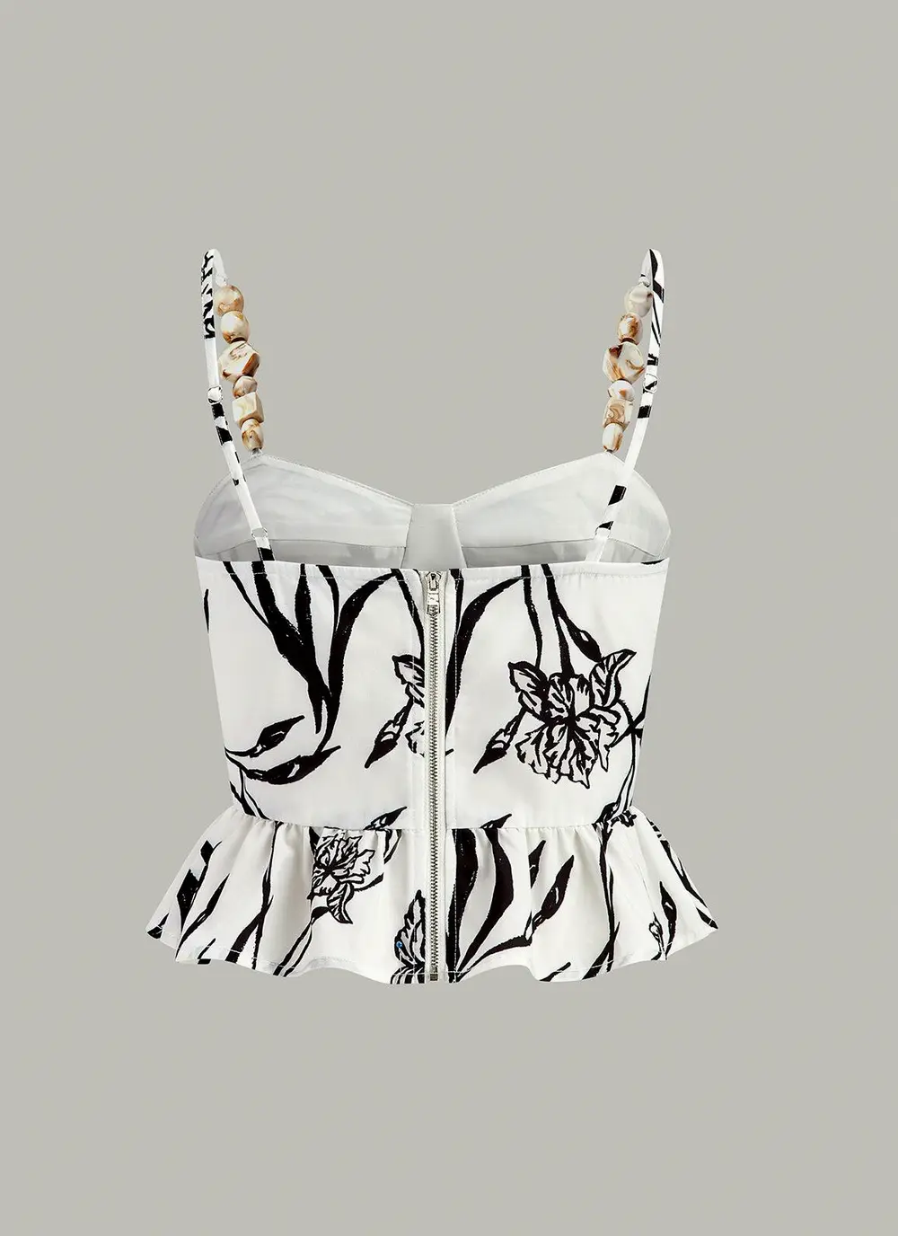 Floral Print Peplum Top With Shorts Set