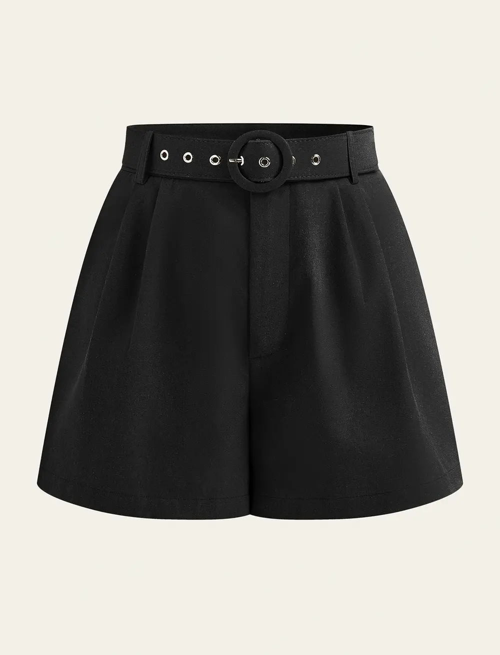 Belted Mid-Waisted Shorts