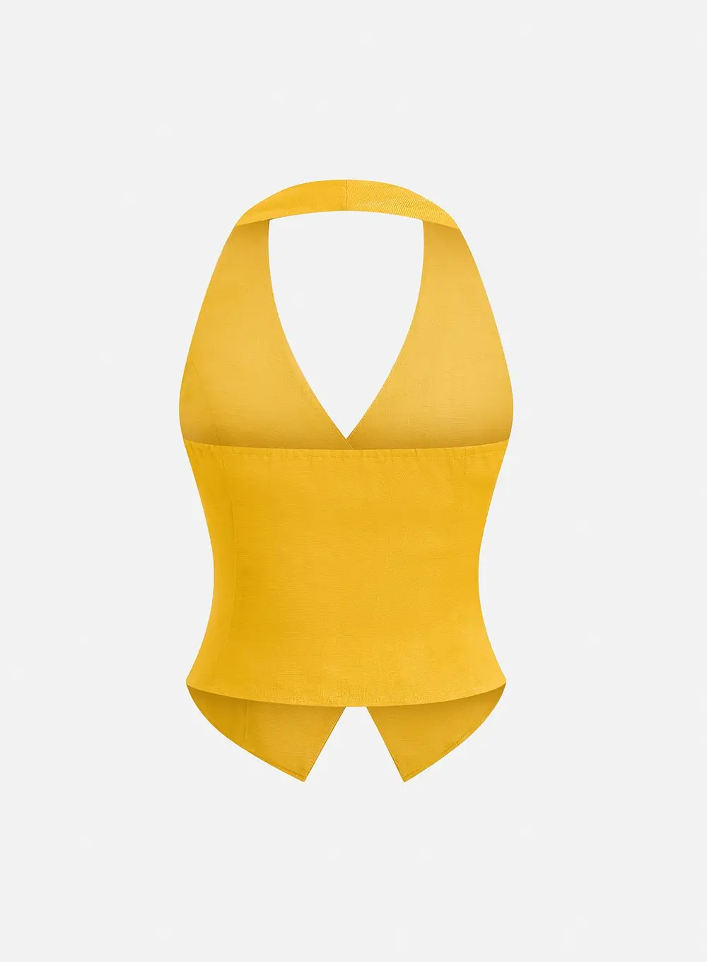 Linen Blend Halter Top & Shorts Set