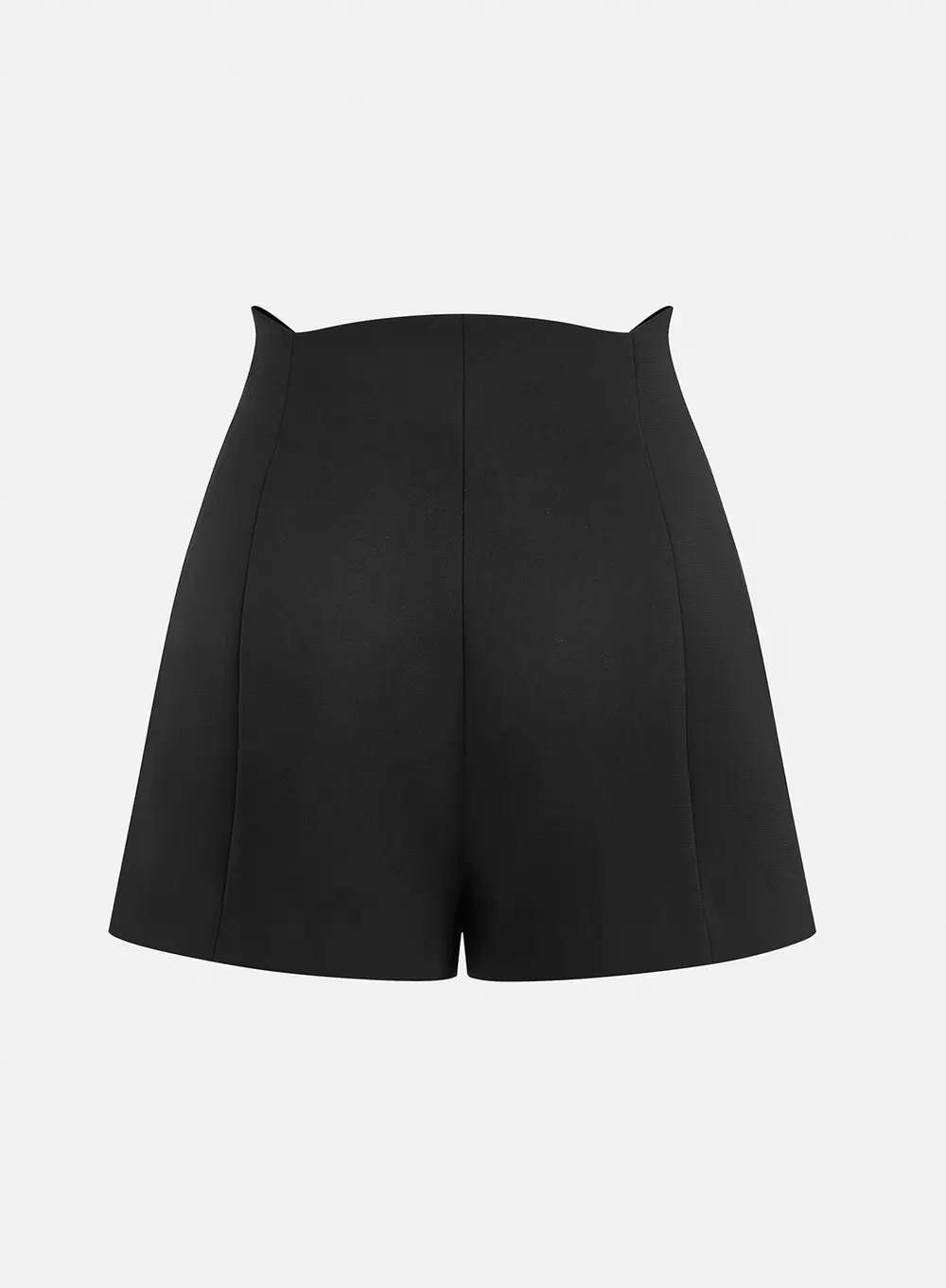 Metal Detail High-Waist Shorts
