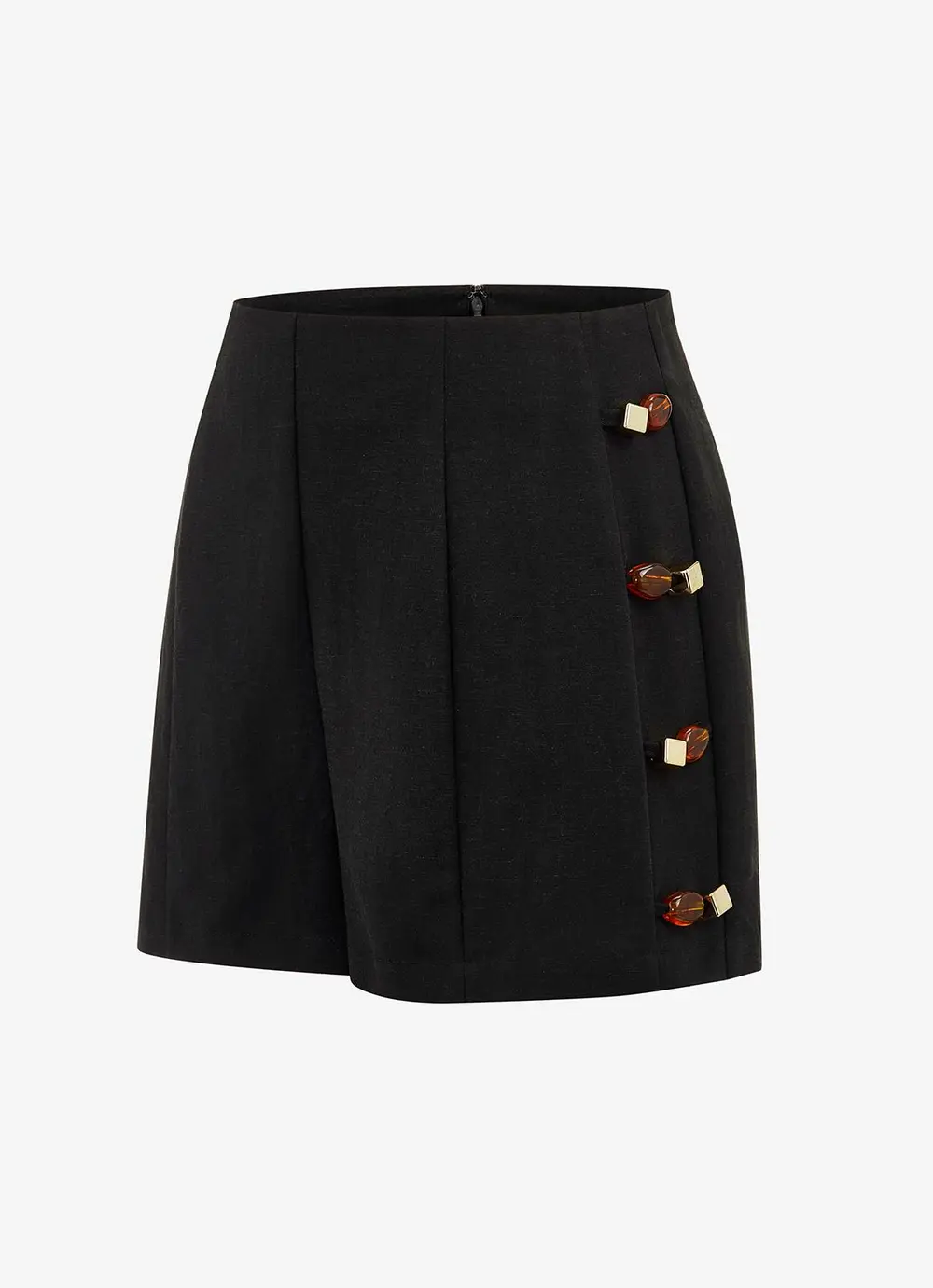 Tortoiseshell Detail Sleeveless Top & Shorts Set