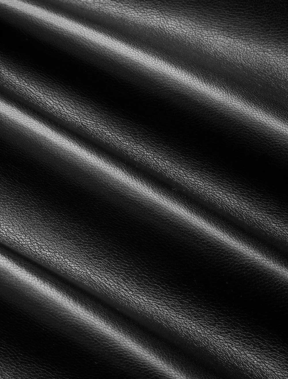 Button-Front Faux Leather Skort