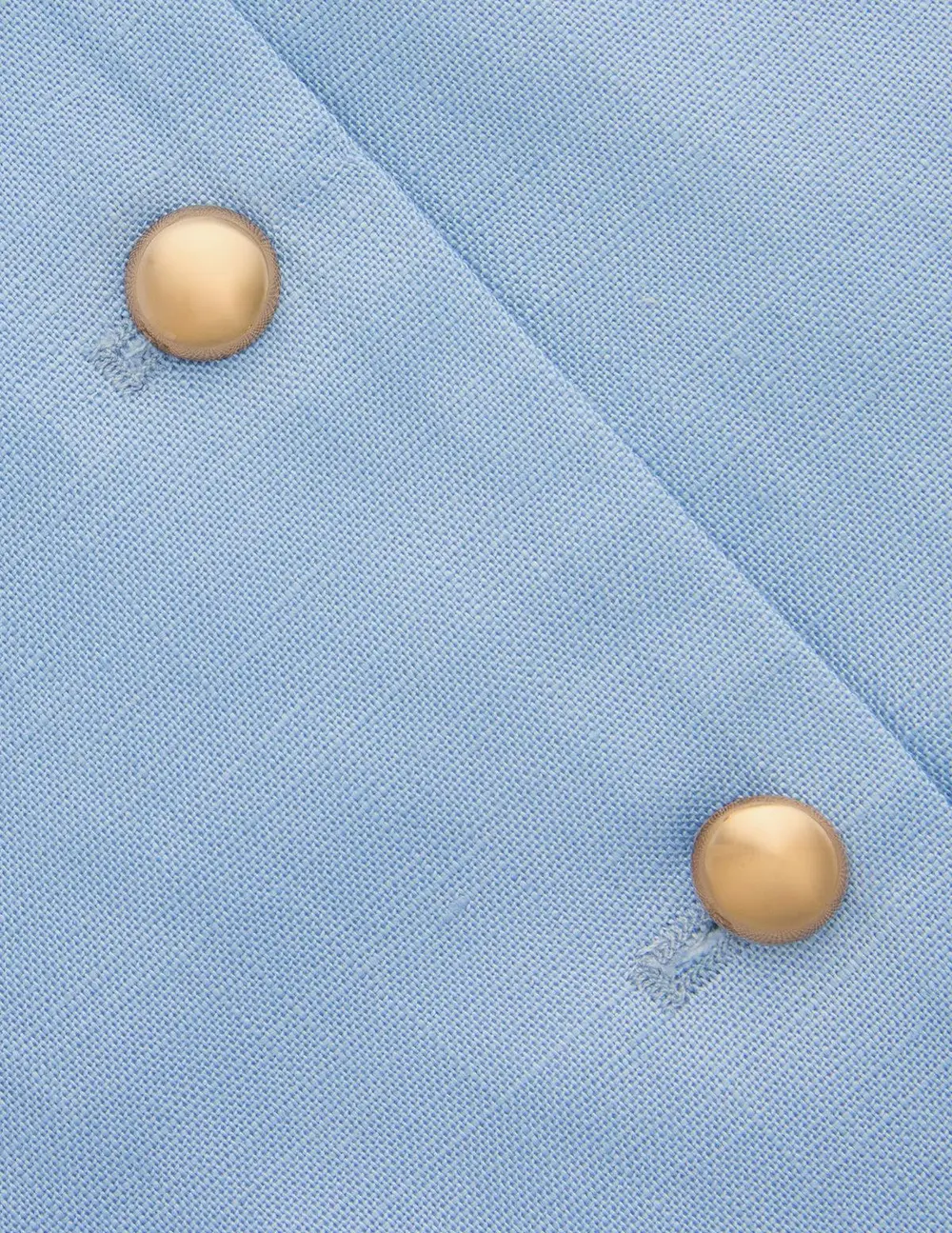 Tencel Blend Halter Buttoned Vest & Shorts Set