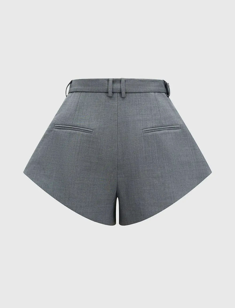 Belted Tailored Pleated Shorts