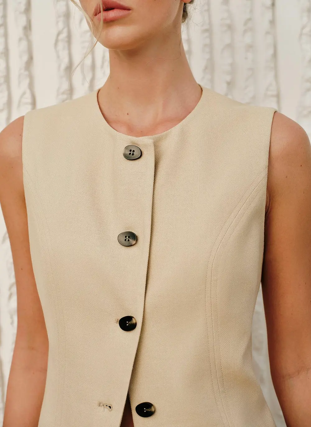 Cotton & Linen Tie-Back Shorts Set