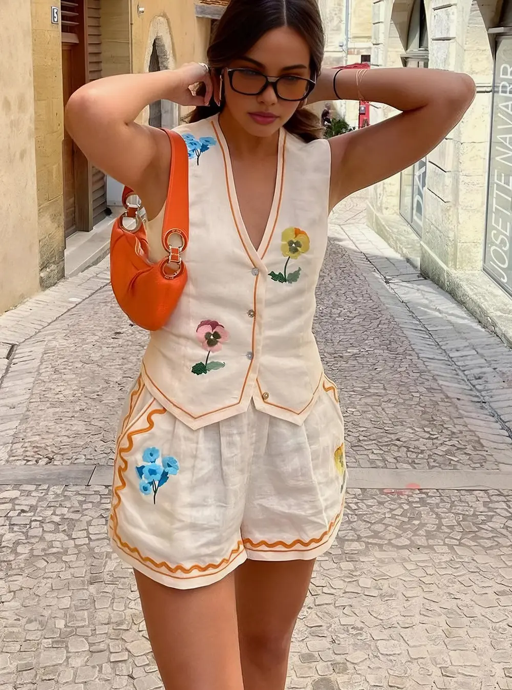 Floral Print Tank Shorts Set