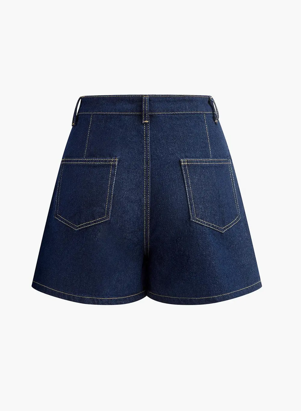 Denim Pocket Detail Shorts Set