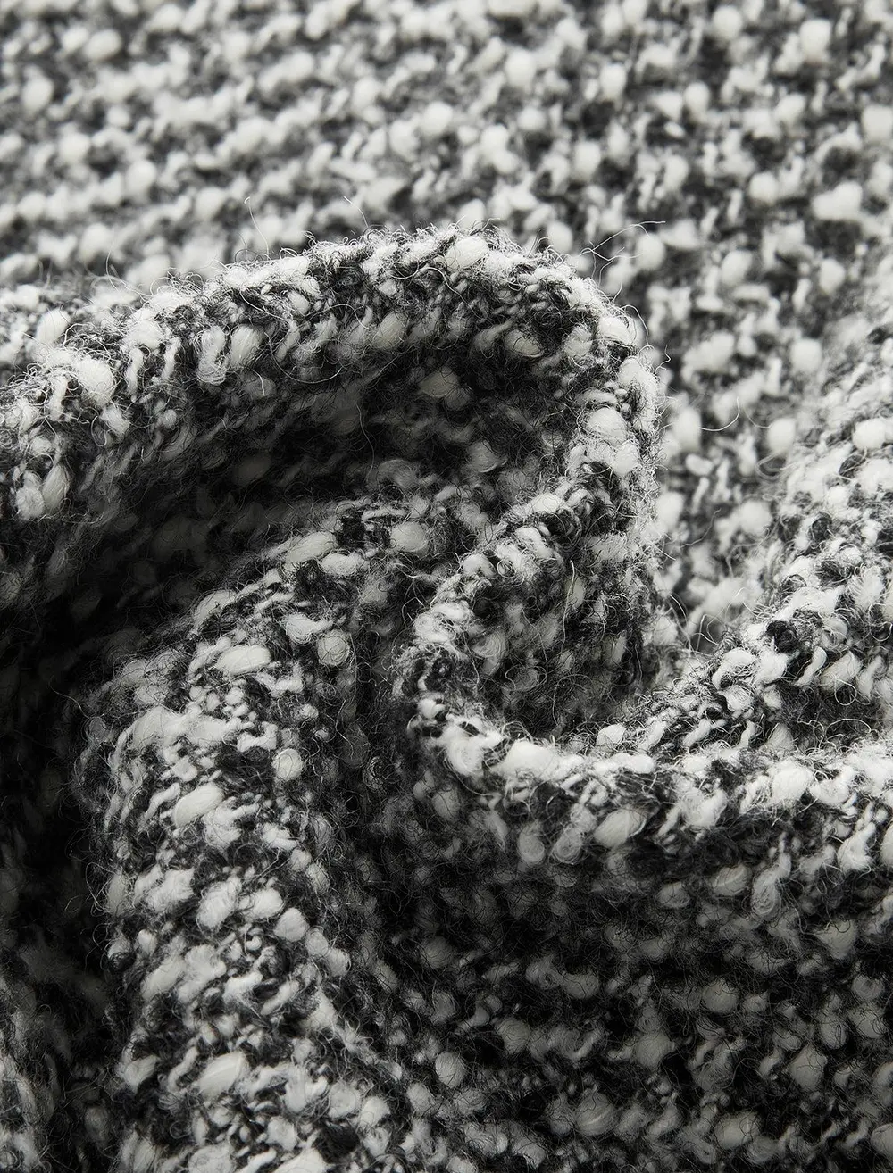 Metal Detail Tweed High-Waist Shorts