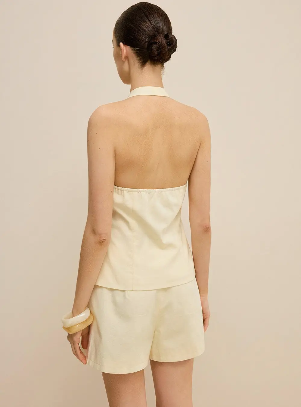 Halter Cut-Out Top and Shorts Set